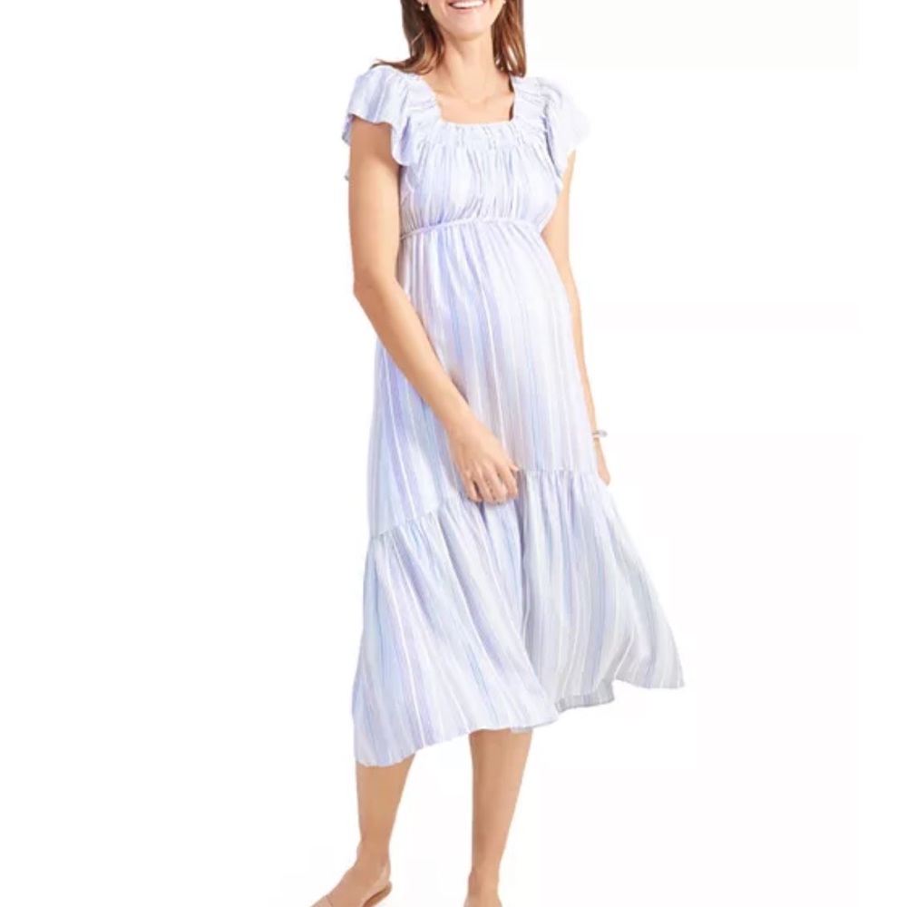 Ingrid & Isabel, Maternity Flutter Slv Midi Dress… - image 4